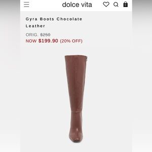 Dolce Vita Chocolate Leather Over the Knee Boots